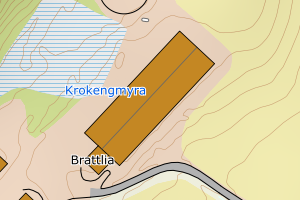 Kartbilde fra WMS-tjeneste av avviket