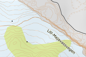Kartbilde fra WMS-tjeneste av avviket