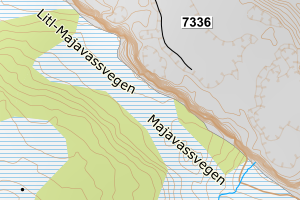 Kartbilde fra WMS-tjeneste av avviket