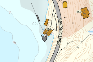 Kartbilde fra WMS-tjeneste av avviket