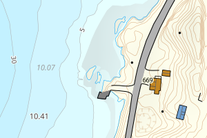 Kartbilde fra WMS-tjeneste av avviket