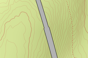 Kartbilde fra WMS-tjeneste av avviket