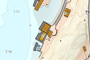Kartbilde fra WMS-tjeneste av avviket