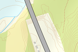 Kartbilde fra WMS-tjeneste av avviket