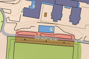 Kartbilde fra WMS-tjeneste av avviket