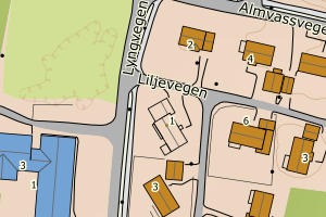 Kartbilde fra WMS-tjeneste av avviket