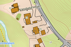 Kartbilde fra WMS-tjeneste av avviket