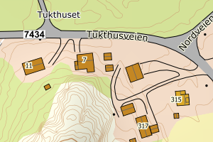 Kartbilde fra WMS-tjeneste av avviket