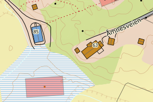 Kartbilde fra WMS-tjeneste av avviket