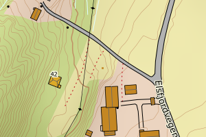 Kartbilde fra WMS-tjeneste av avviket