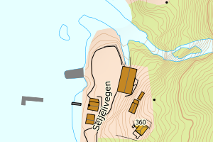 Kartbilde fra WMS-tjeneste av avviket