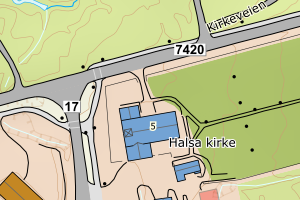 Kartbilde fra WMS-tjeneste av avviket