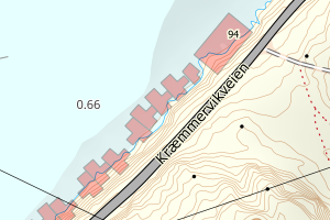 Kartbilde fra WMS-tjeneste av avviket