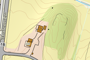 Kartbilde fra WMS-tjeneste av avviket