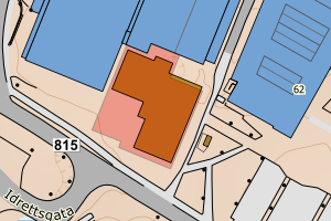 Kartbilde fra WMS-tjeneste av avviket