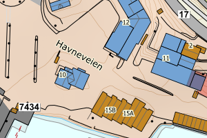 Kartbilde fra WMS-tjeneste av avviket