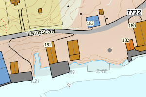 Kartbilde fra WMS-tjeneste av avviket