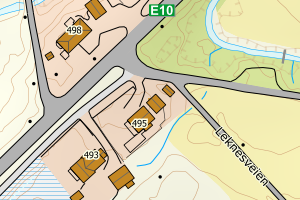 Kartbilde fra WMS-tjeneste av avviket