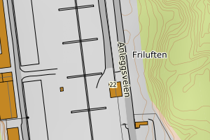 Kartbilde fra WMS-tjeneste av avviket