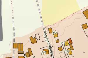 Kartbilde fra WMS-tjeneste av avviket