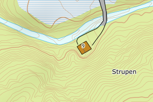 Kartbilde fra WMS-tjeneste av avviket
