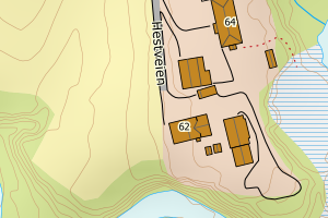 Kartbilde fra WMS-tjeneste av avviket