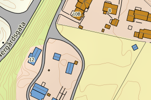 Kartbilde fra WMS-tjeneste av avviket