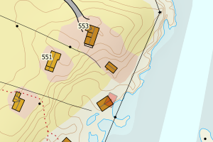 Kartbilde fra WMS-tjeneste av avviket