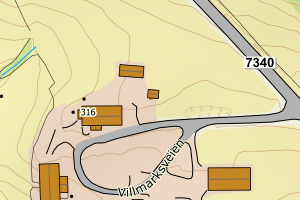 Kartbilde fra WMS-tjeneste av avviket
