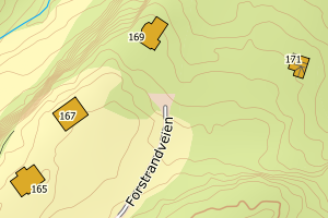 Kartbilde fra WMS-tjeneste av avviket