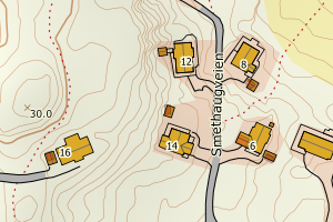 Kartbilde fra WMS-tjeneste av avviket