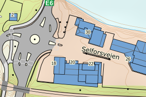 Kartbilde fra WMS-tjeneste av avviket