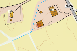 Kartbilde fra WMS-tjeneste av avviket