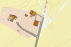 Kartbilde fra WMS-tjeneste av avviket