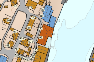 Kartbilde fra WMS-tjeneste av avviket