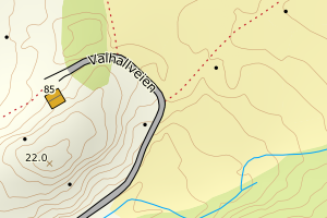 Kartbilde fra WMS-tjeneste av avviket