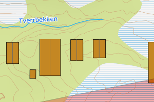 Kartbilde fra WMS-tjeneste av avviket