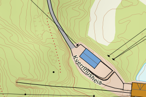 Kartbilde fra WMS-tjeneste av avviket
