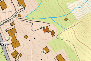 Kartbilde fra WMS-tjeneste av avviket
