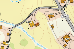 Kartbilde fra WMS-tjeneste av avviket