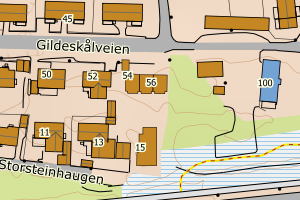 Kartbilde fra WMS-tjeneste av avviket