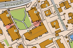 Kartbilde fra WMS-tjeneste av avviket