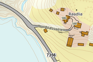 Kartbilde fra WMS-tjeneste av avviket