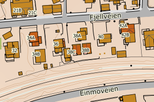 Kartbilde fra WMS-tjeneste av avviket