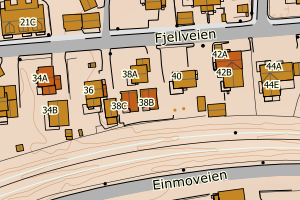 Kartbilde fra WMS-tjeneste av avviket