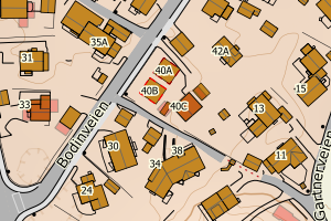 Kartbilde fra WMS-tjeneste av avviket