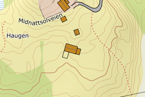 Kartbilde fra WMS-tjeneste av avviket