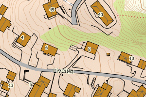 Kartbilde fra WMS-tjeneste av avviket