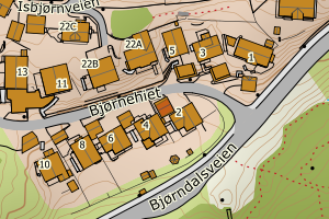 Kartbilde fra WMS-tjeneste av avviket