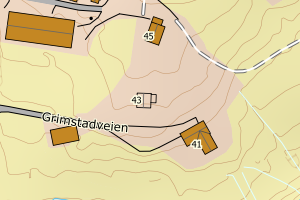 Kartbilde fra WMS-tjeneste av avviket